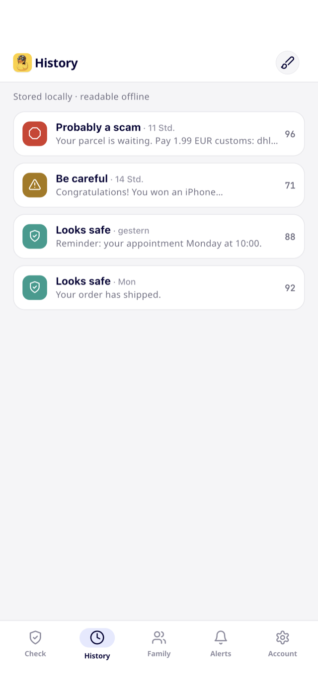 Scampilot for iPhone - history